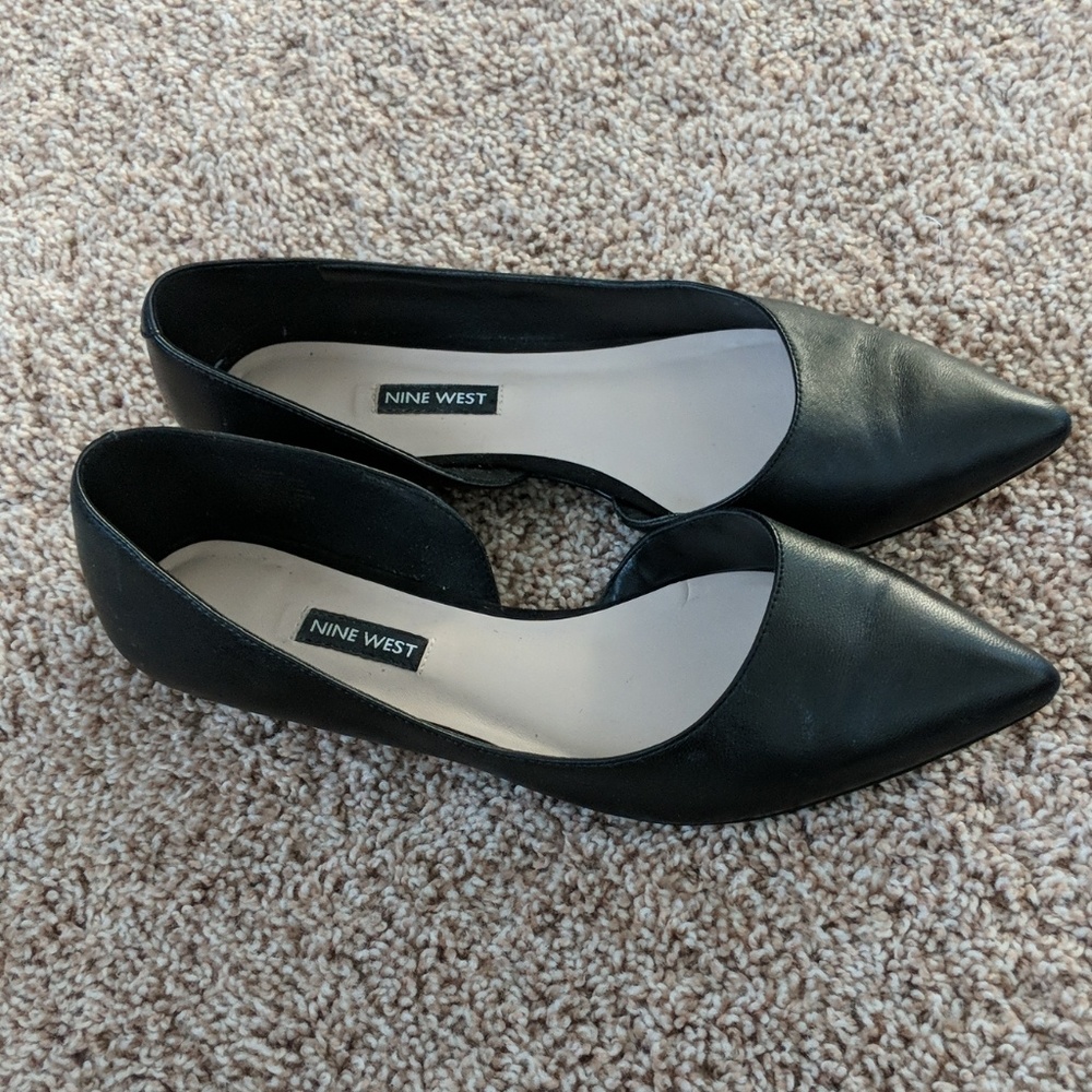 Black Pointed-Toe Flats